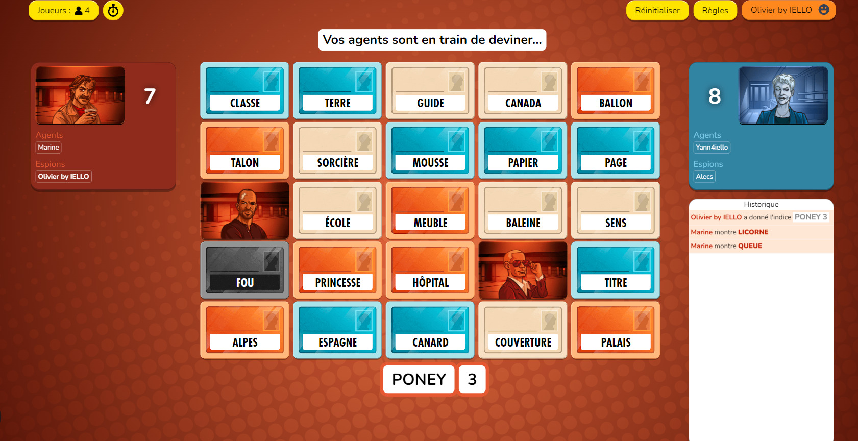 Codenames Jouez Y Aussi Online IELLO