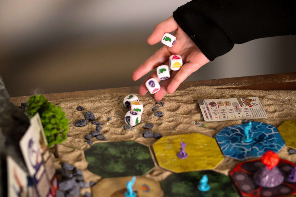 La Colère de la Montagne de Feu - Lancer de dés